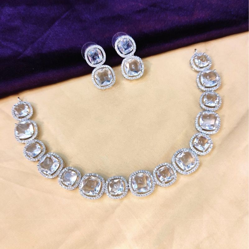 Penny American Diamond stone necklace / choker