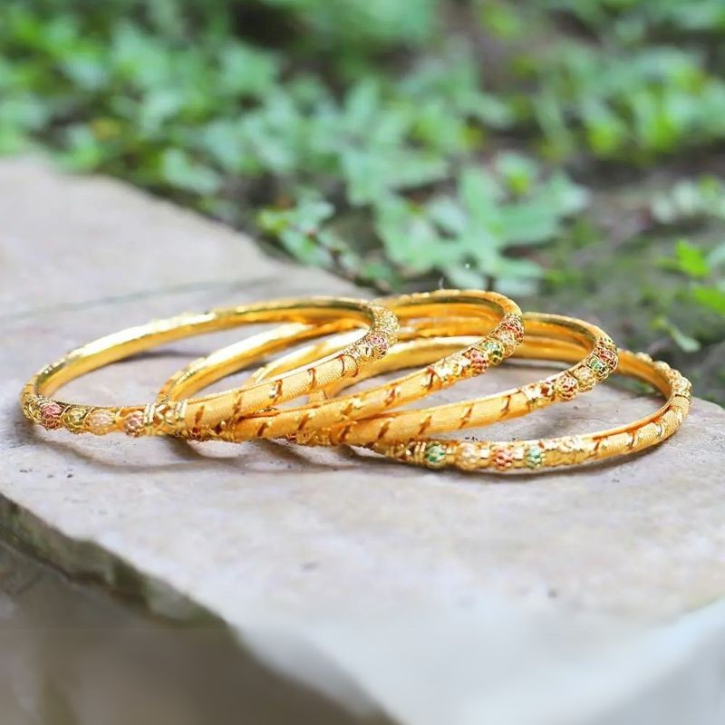 Indian Ethnic Gold Plated Polki Bangle Churi